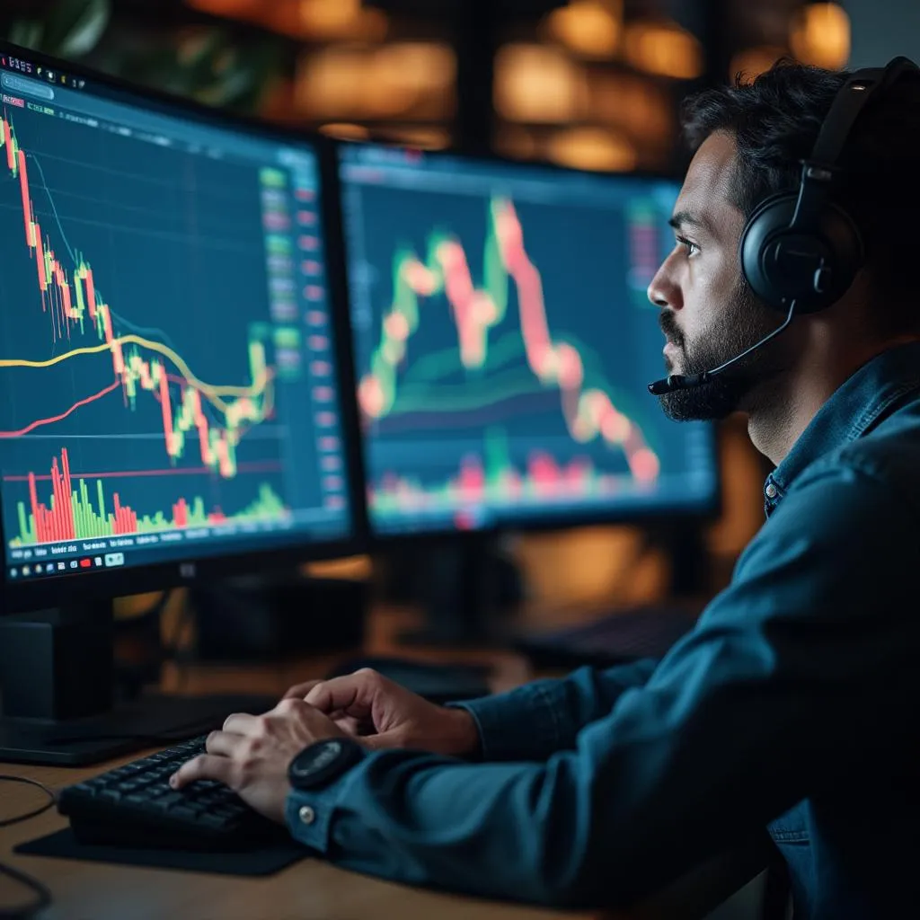 Analista da AçõesBR Invest trabalhando em dados